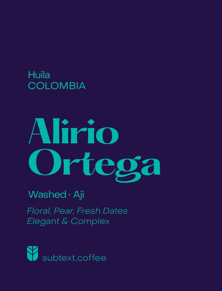 Subtext - Alirio Ortega (Colombia) - Washed Aji | 50g